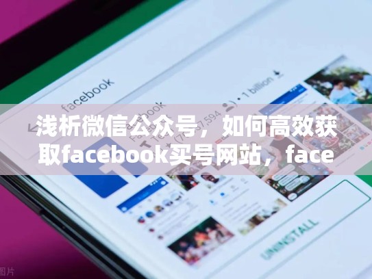 浅析微信公众号，如何高效获取facebook买号网站，facebook号在哪儿买