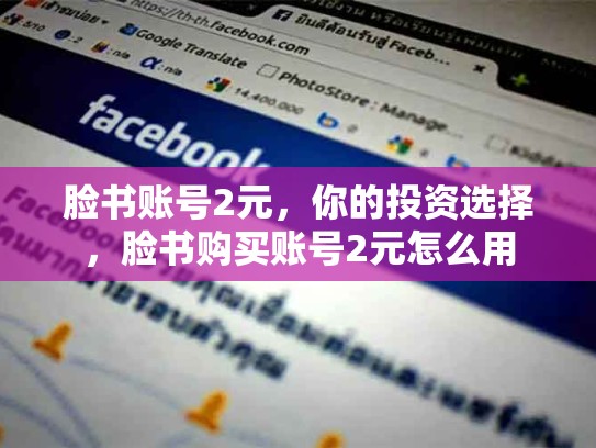 脸书账号2元，你的投资选择，脸书购买账号2元怎么用