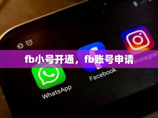 fb小号开通，fb账号申请
